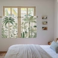 thumbnail image 4 of Green Palm Tree Kitchen Curtains, Summer Beach Cactus Light Filtering Window Curtain Panels, 2Pcs Rod Pocket Window Treatments Set for Cabin Bathroom Bedroom 52x45 Inches, 4 of 9