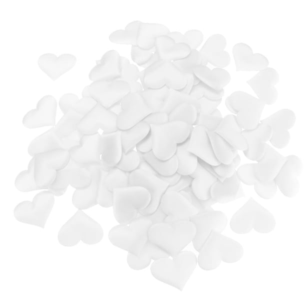 100 Piezas Corazones de Esponja Forma de Decorativo DIY Artesanía Blanco 5cm