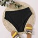 thumbnail image 3 of Gibobby traje de baño mujer Color sólido Sexy Push Up Bikini Set Traje de baño Tanga Bikini Traje de baño sexy(Negro,G), 3 of 4