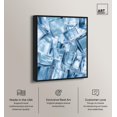 thumbnail image 2 of Crystal Cubes Canvas Print Blue Abstract Art by Art Remedy, Black Frame, 20 x 24, 2 of 6