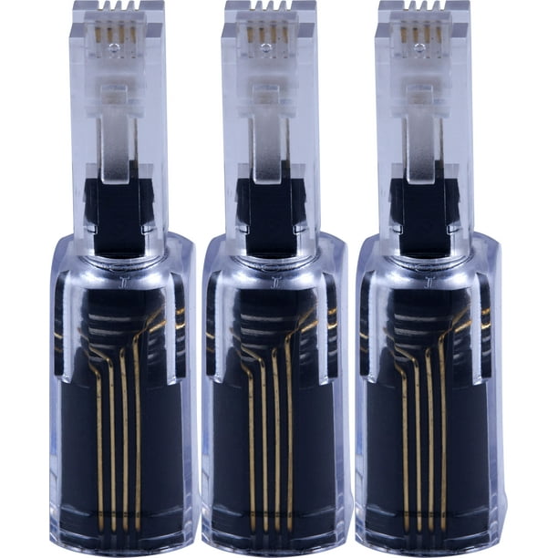 Power Gear Telephone Cord Detangler, 3 Pack, TangleFree 360 Degree Rotation, Plug into Landline