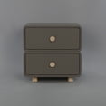 thumbnail image 1 of CBD020 - Cream Air Bedside Cabinet Nightstand with Two Storage, 1 of 4