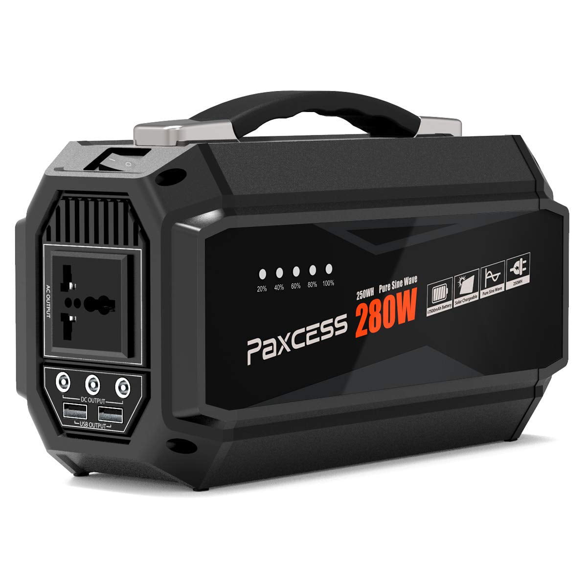 PAXCESS Generator Portable Power Station-280W Lithium Battery Pack 