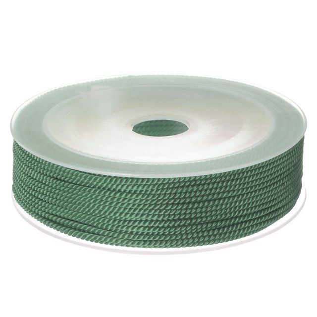 Trenzado Nylon Cordel Hilo Rebordear Cordón 1,5mm 20M/65 Pies Extrafuerte Trenzado Nylon Cuerda para Elaboración Pulseras Joyería Fabricación, Mañana Azul