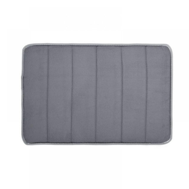 Greyghost Shower Non-slip Mat Tub Safety Stripes Rug Absorbent Slip-resistant Pad Bathroom Mats(Silver Gray)