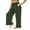 Army Green, variant on AzureSilk Women's Fashion Casual Plus Size Relaxed Fit Drawstring Wide Leg Straight Leg Pants, Size XL-5XL