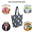 thumbnail image 7 of FORMRS Womens Canvas Tote Bag with Zipper Inner Pocket Shoulder Handbag, Playful Winter, 7 of 7