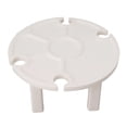 thumbnail image 2 of Mesa de picnic portátil con soporte para copas de vino, mesa plegable para exteriores, práctica mesa plegable de plástico para fiestas al aire libre, color blanco, 2 of 14