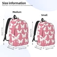 thumbnail image 2 of Vsdgher Butterfly 2 Print Canvas Backpack Travel Rucksack Unisex Knapsack 15.7/17.7Inch Laptop Backpack for Work,College -Medium, 2 of 5