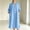 Light Blue, variant on QUNYINEY White Womens Dresses Midi Long Sleeve Fall Faux Cotton Linen A Line Dress Loose Fit V Neck Casual with Pockets Dresses