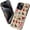 Christmas Tree Gingerbread Man, variant on Case for iPhone 13 Pro, Floral Rabbit Dragonfly Collage Tiles Phone Case Military-Grade Drop Protection Cover for Women Girl - Frosted