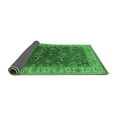 thumbnail image 2 of Ahgly Company Indoor Square Oriental Emerald Green Industrial Area Rugs, 6' Square, 2 of 4