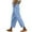 Blue, variant on Cotton Yoga Pants for Women New Women Summer Pants Cotton Linen Wide Leg High Waisted Beach Pants Drawstring Trousers with Pocket Black XL