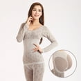 thumbnail image 3 of Sunjoy Tech Thermal Underwear Set for Women Long Johns Base Layer Soft Top Bottom Autumn Winter Warm Pajama Set, 3 of 4