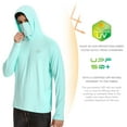 thumbnail image 4 of Men’s UPF 50+ Hoodie Shirt with Mask Long Sleeve Permanent UV Sun Protection Neck Gaiter Performance T for Outdoor, 4 of 9