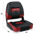 thumbnail image 3 of NORTHCAPTAIN Deluxe Black/Wine Red Low Back Folding Boat Seat, 1 Seat, 3 of 6
