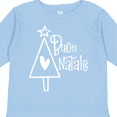thumbnail image 4 of Inktastic Buon Natale Christmas Tree with Heart and Star Boys or Girls Long Sleeve Toddler T-Shirt, 4 of 5