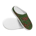 thumbnail image 3 of Fotbe Red Snake Pattern Women's Fuzzy Curly Fur Memory Foam Loafer Slippers Indoor Outdoor Slippers Winter Home Shoes-37/38, 3 of 7