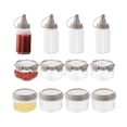 thumbnail image 1 of Mini Botellas de Plástico para Salsa, 12 Mini Botellas Exprimidoras y Sal y Pimienta Bento Caja de Condimentos Ketchup Miel Ensalada Salsa de Salsa, Envase de Aderezo Gris, 1 of 4