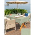 thumbnail image 6 of 52x70 Inch Outdoor Tablecloth with Umbrella Hole Zipper Rectangle Sage Green Burlap Texture Rectangular Tablecloths Outside Waterproof Farmhouse Vintage Sage Green Patio Table Cover for Picnic Party, 6 of 8