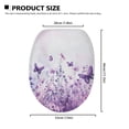 thumbnail image 5 of ZIATUBLE Butterfly Flower Toilet Lid Seat Cover Round Toilet Lid Covers Washable Toilet Seat Lid Covers Elongated Toilet Lid Covers for Bathroom Decoraction Accessories Decoration, 5 of 6