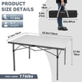 thumbnail image 2 of KingCamp Mesa de camping plegable portátil de aluminio enrollable, ligera, plegable, grande, para picnic en interiores y exteriores, patio trasero, 53.5 x 27.5 pulgadas, 2 of 5