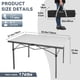thumbnail image 2 of KingCamp Mesa de camping plegable portátil de aluminio enrollable, ligera, plegable, grande, para picnic en interiores y exteriores, patio trasero, 53.5 x 27.5 pulgadas, 2 of 5