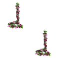 thumbnail image 2 of Bearachild Flores de glicinia artificiales fáciles de limpiar y duraderas para decoración de jardín Rojo púrpura 2Conjunto, 2 of 6