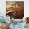 thumbnail image 2 of Designart "Sunrise Breeze on the Beach III" Nautical & Beach Print on Natural Pine Wood, 2 of 5