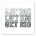 thumbnail image 1 of DistinctInk Custom Bumper Sticker - 6" x 6" Decorative Decal - White Background - Eat Big Lift Big Get Big, 1 of 2