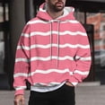 thumbnail image 1 of Sudadera con capucha para hombre, estilo casual, con cuello redondo, estampado, manga larga, blusa de poliéster, 1 of 6