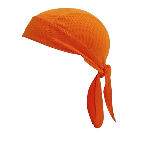 VONKY Headband Cycling Hat Scarf Motorcycle Head Wrap Beanie Accessories Women Men Headscarf Breathable Adults Headwear Supplies Orange