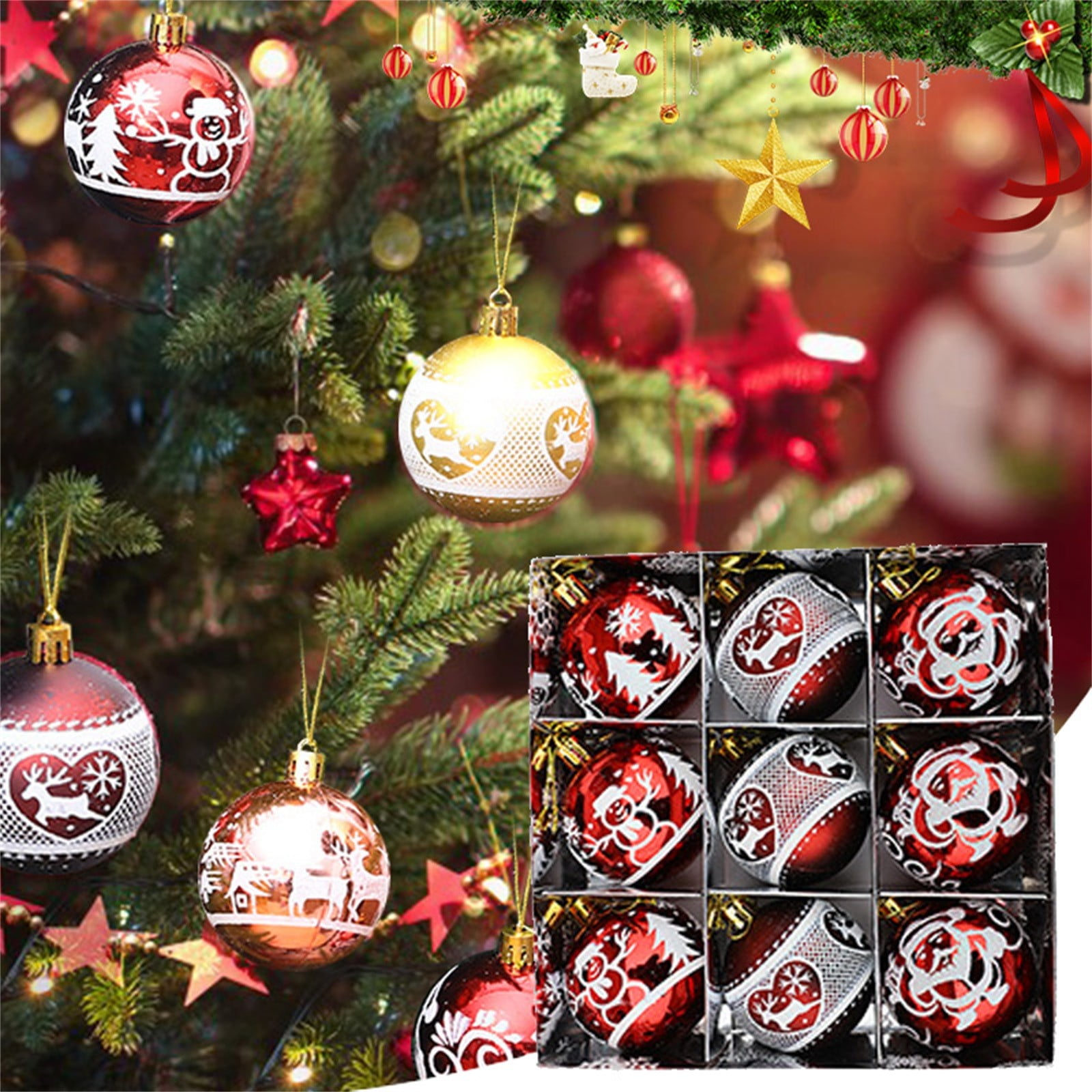 Extra Large Christmas Ornaments Balls Big Christmas Tree Ornaments Balls Glass Ornaments for