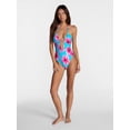 thumbnail image 2 of No Boundaries Halter Cutout One Piece Swimsuit, Women’s XXS-XXL, 2 of 5