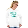 thumbnail image 4 of Mermaid Born to Swim Cute Water Lover Women Crewneck Sweatshirt Brisco Brands L, 4 of 6