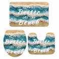 thumbnail image 2 of Summer Bathroom Rugs Set Life Is Better At The Beach Beach Ocean Non Slip Absorbent Soft Bath Mats 3 Piece Set with Bathroom Rug, U-Shaped Floor Mat, Toilet Seat Cover Large Size, 2 of 9