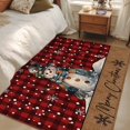 thumbnail image 4 of 2.7'x5' Area Rugs, Christmas Snowman Indoor Outdoor Area Rug for Living Room Bedroom, Red Black Plaid Winter Snowflake Washable Bathroom Rugs Kitchen Floor Carpet Mats Home Decor Aesthetic, 4 of 8