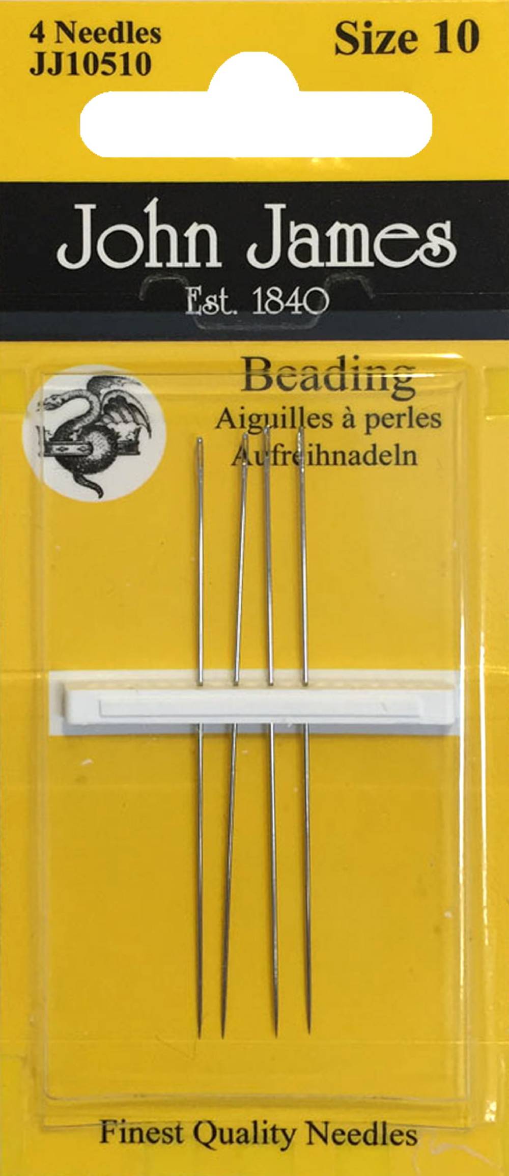 John James Beading Hand NeedlesSize 10 4/Pkg