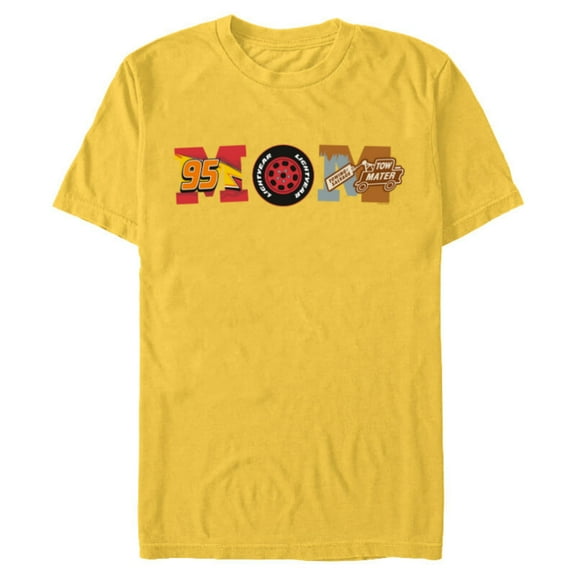 Disney and Pixar’s Cars Mom Mother’s Day Birthday - Short Sleeve Blended T-Shirt for Adults - Customized-Yellow