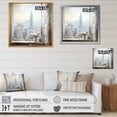 thumbnail image 4 of Designart "Empire State Views New York's Towering Presence I" Cityscapes Framed Wall Art - Modern Grey New York City Entryway Framed Wall Art, 4 of 6