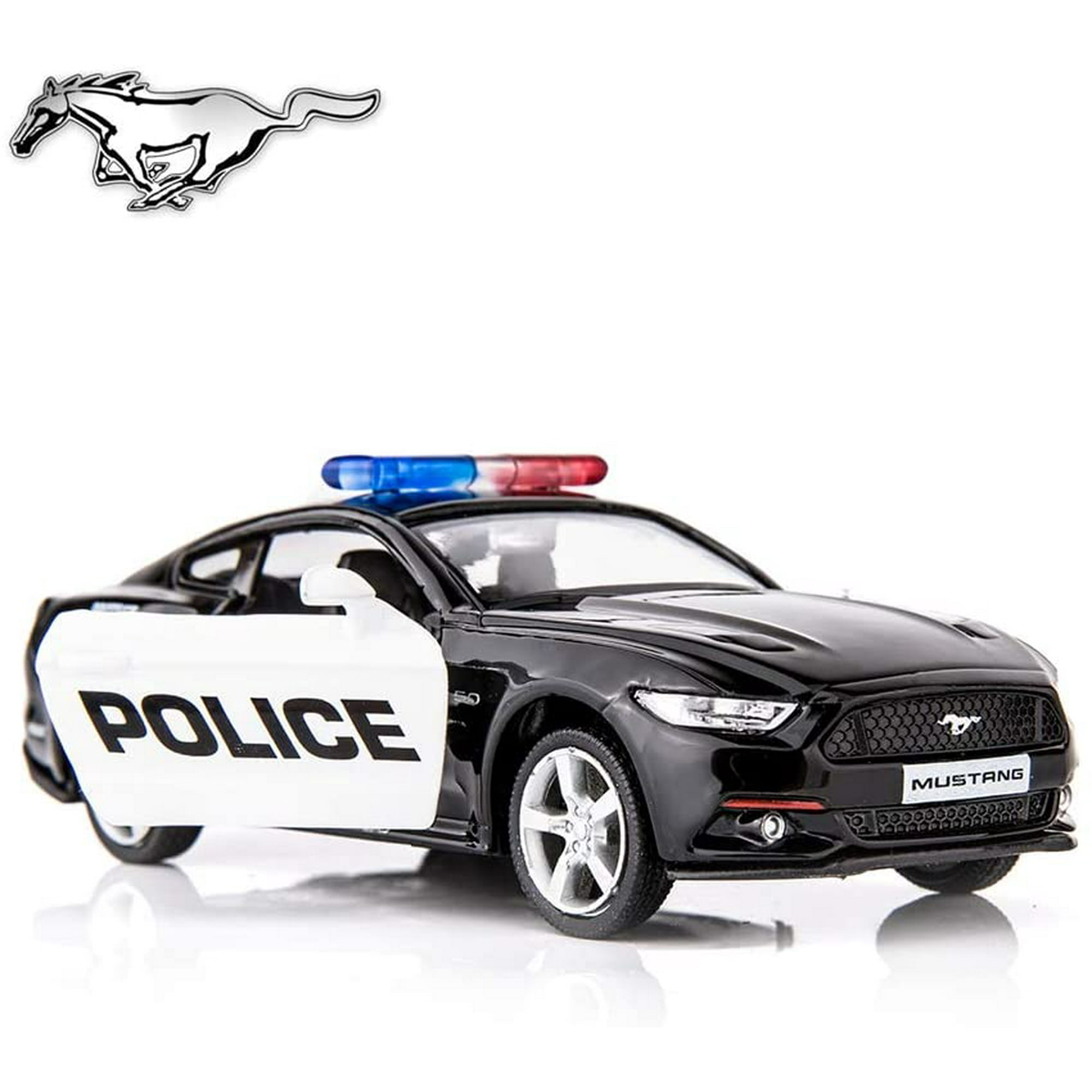 P5HAO 1 36 Scale Ford Mustang GT Police Car Model Zinc Alloy Die Cast Pull Back VeP5HAO icles Kid Toys for Boy Girl Gift Black Walmart