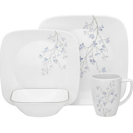 Corelle Square Jacaranda 16-Piece Dinnerware Set