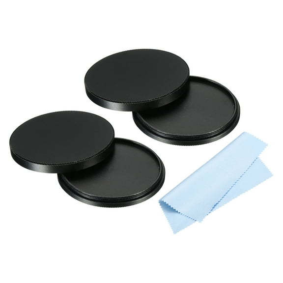 52mm Lens Filter Stack Cap, 2pcs Aluminum Lens Cap Alloy Filter Stacks Protective Case with Cleaning Cloth