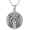 Athena, variant on Santa Muerte Necklace 925 Sterling Silver Amulet Medal Jewelry Amulet Gifts for Women Men