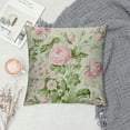 thumbnail image 2 of MDO  Rose Flower Floral One Throw Pillow with Cover for Couch Bed Sofa, 18 x 18 Decorative Pillows w/Case, 2 of 5