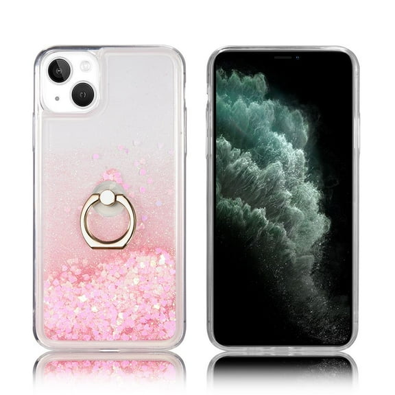 Bemz Waterfall (Liquid Glitter Stand Holder) Case Compatible with iPhone 14 Plus - Pink