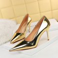 thumbnail image 3 of Nuevo estilo de mujer, moda, banquete, tacones altos, metal, tacón fino, muesca poco profunda, puntiaguda, discoteca, zapatos individuales sexys para damas de lujo, 3 of 5