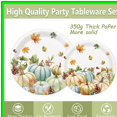thumbnail image 5 of Autumn Harvest Party Set - 121 Pcs Watercolor Pumpkin Tableware for Fall Celebrations, Includes Plates, Cups, Napkins, and Forks, Perfect for 24 Guests, 5 of 5