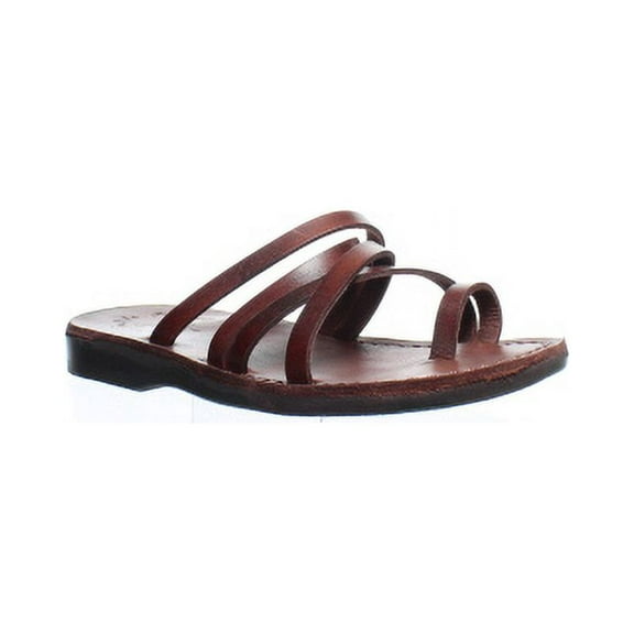 Jerusalem Sandals Womens Ariel Brown Flip Flops EUR 37