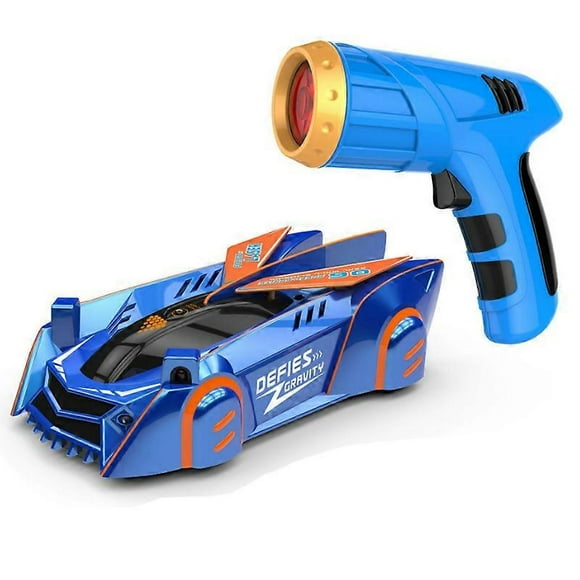 Remote Control Race Wall Climbing Car Radio Controlled Laser Gun Stunt Xmas ToyBlue